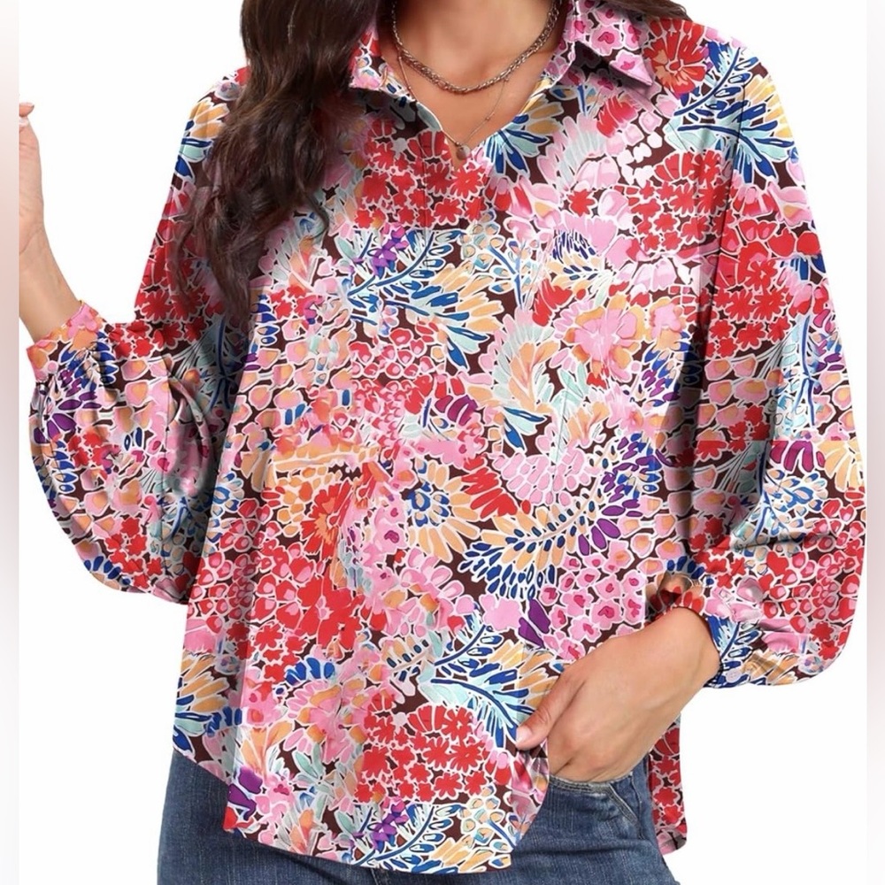 Floral Multicolor Women's Top